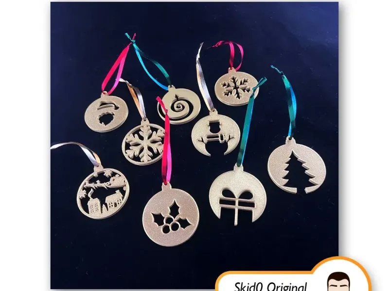 Adornos planos para el árbol de Navidad