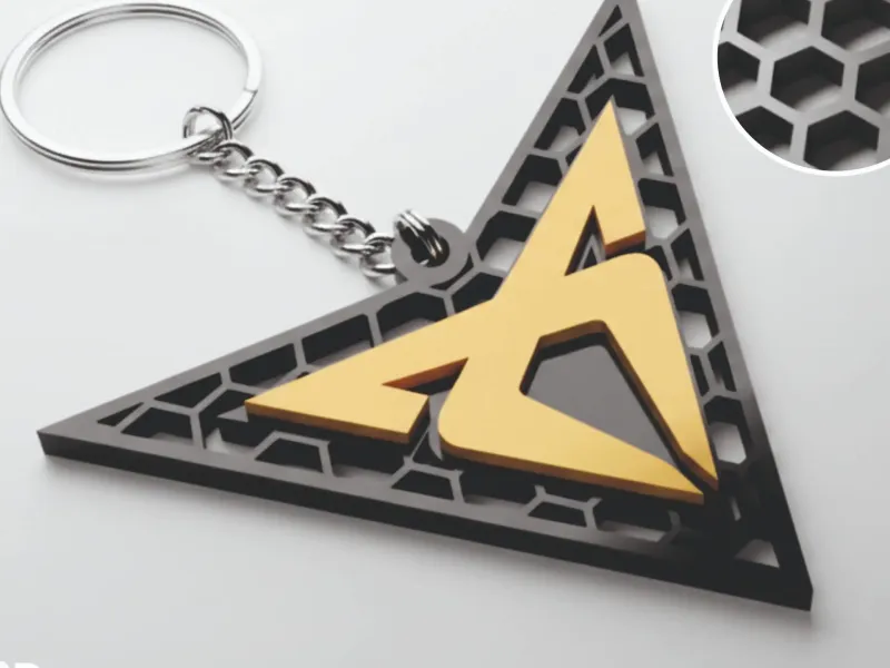 Cupra honingraat logo sleutelhanger