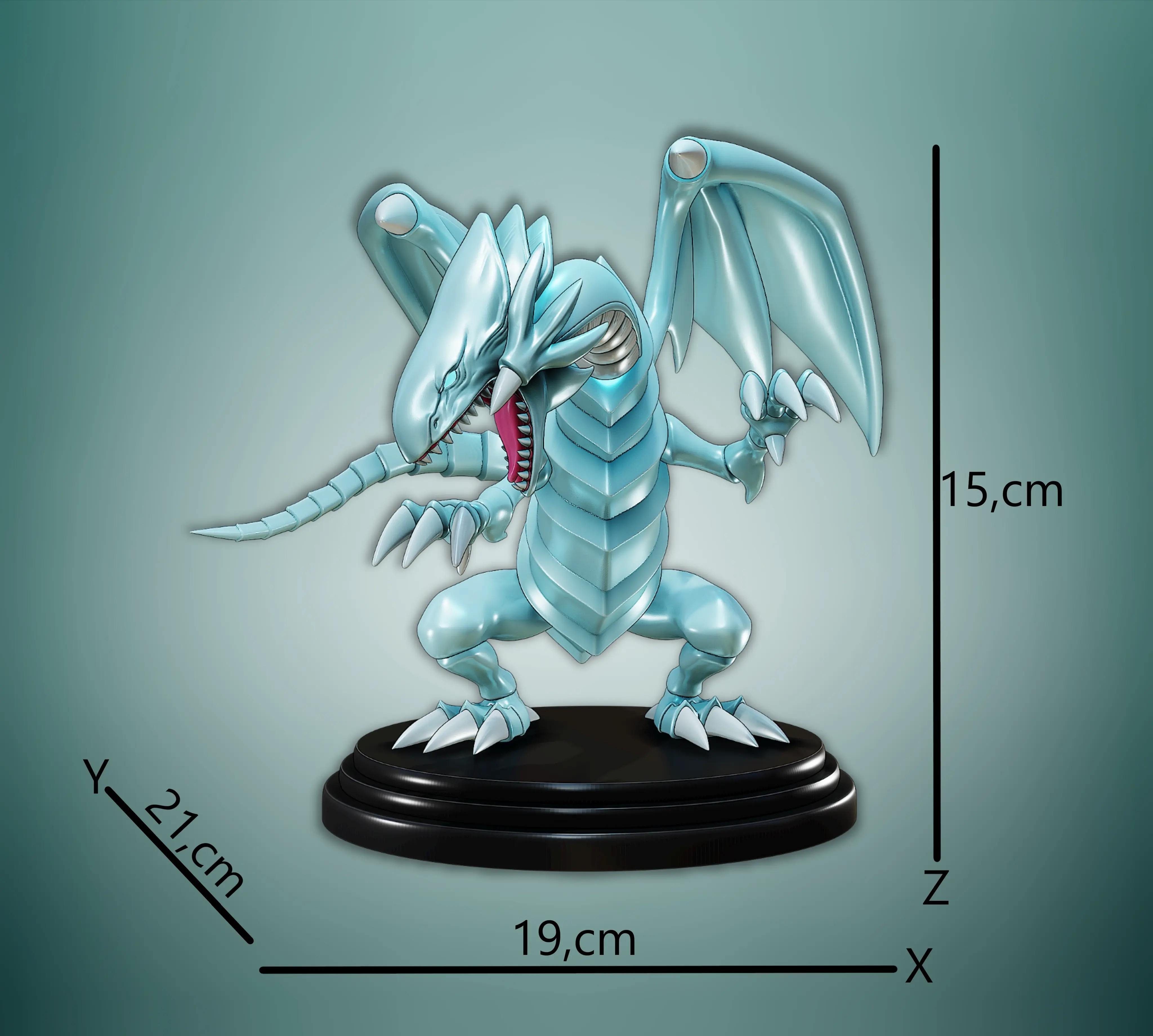 BLAUÄUGIGER WEISSER DRACHE FIGUR 2 - YUGIOH