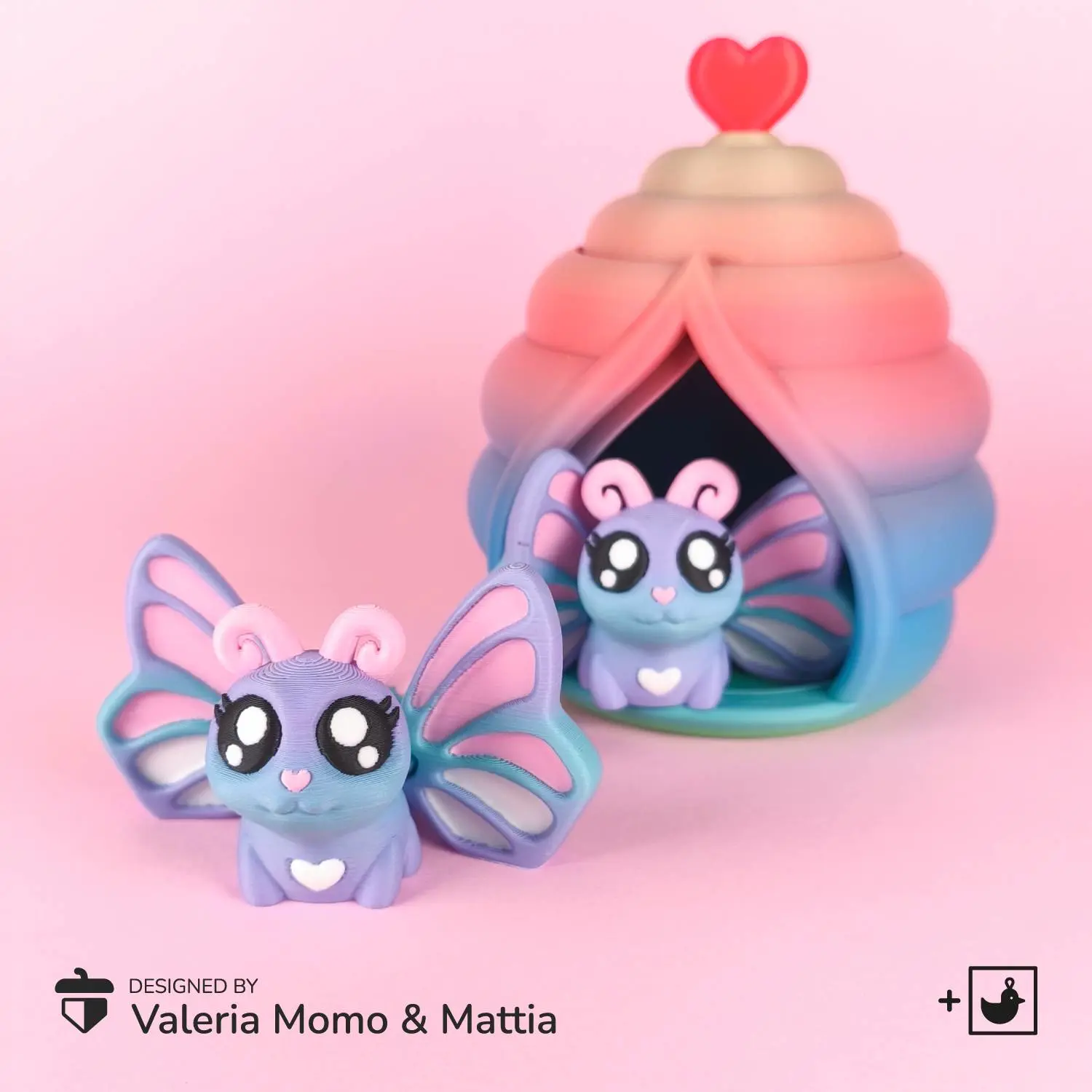 Cute Flexi Butterfly (Toy, Keychain), Mini Articulate Animal