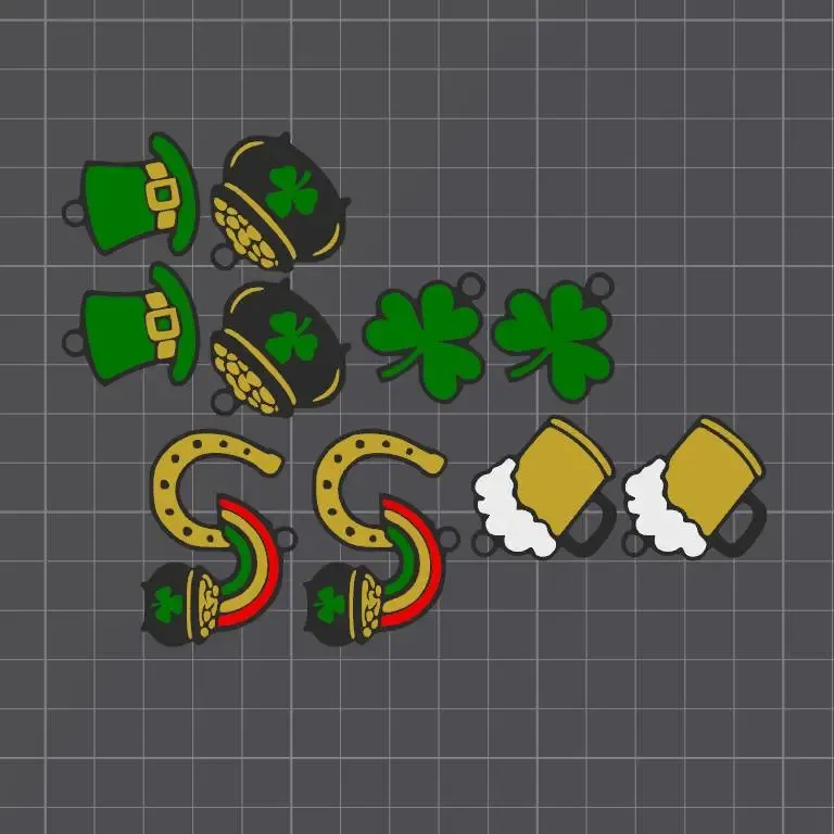 St. Patrick’s Day Shamrock Drop Earrings