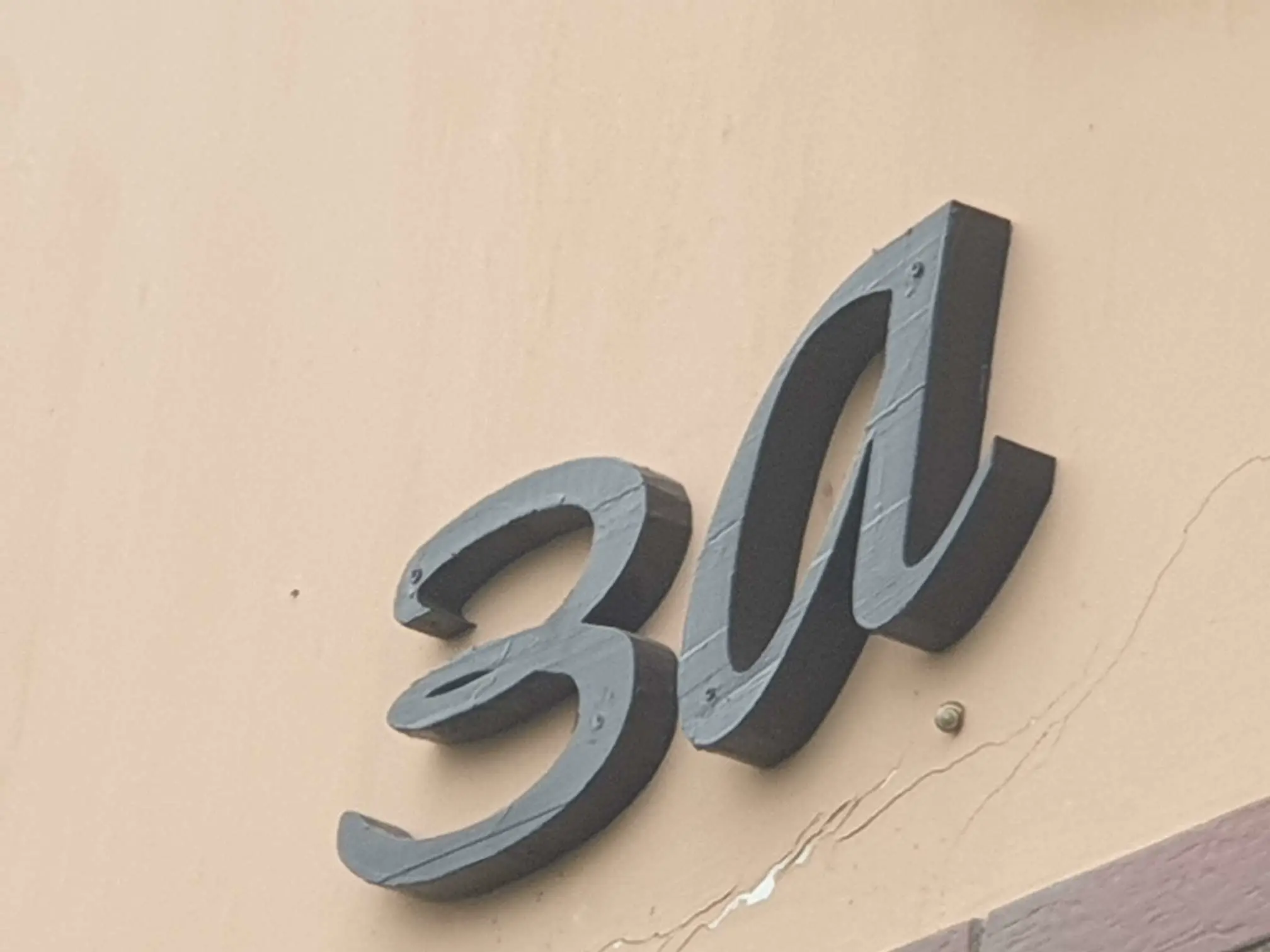 house sign printed with 3D PLA printer 