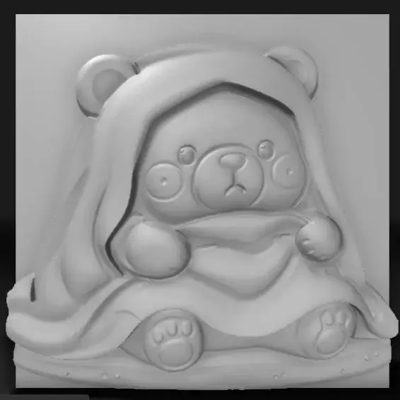 bear under a white sheet