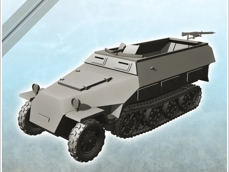Sd.Kfz. 251-1 german armored personnel carrier (8) - miniatu