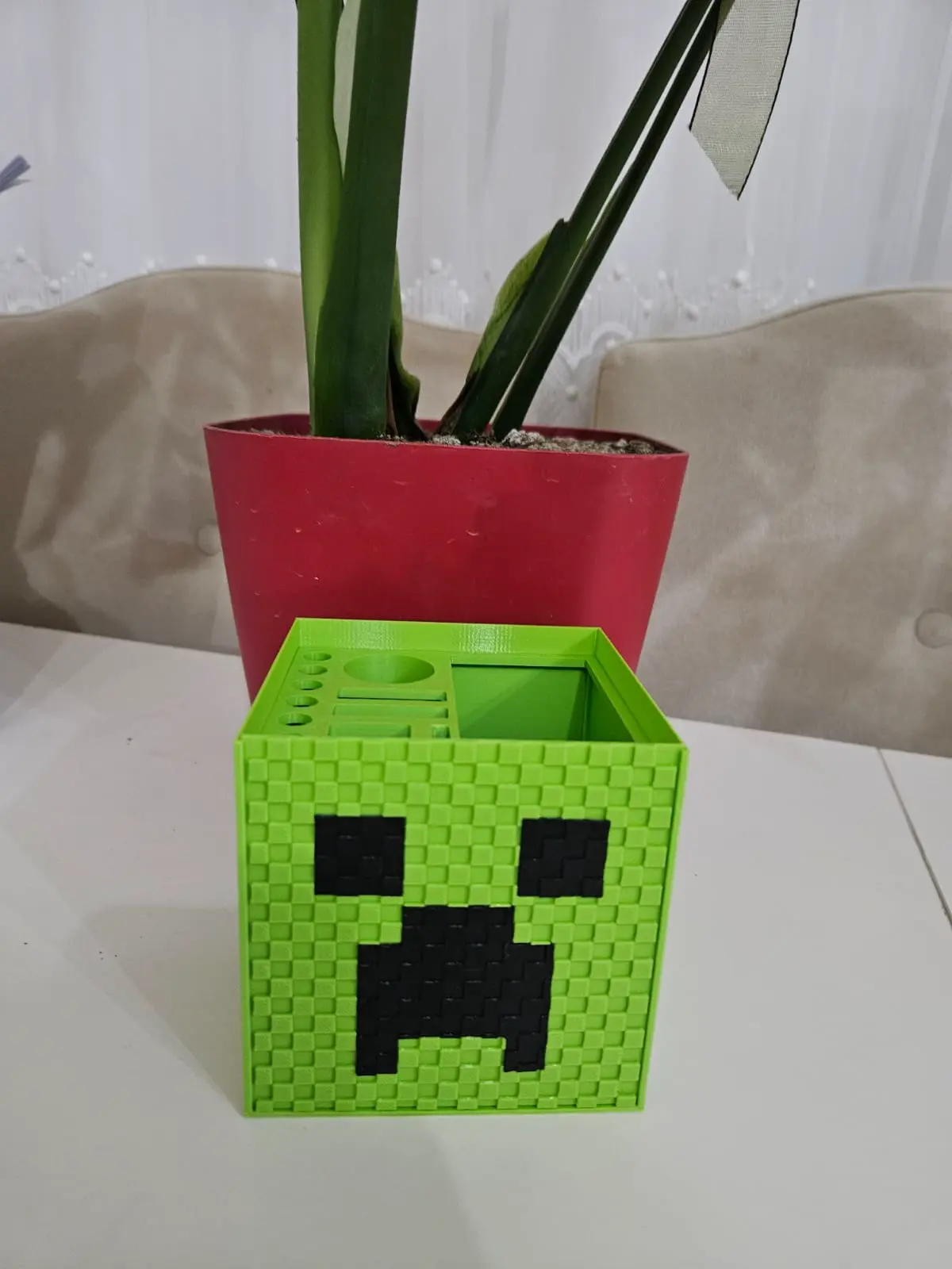 MINECRAFT CAJA DE LÁPICES ENREDADERA - IMPRESORA 3D CAJA DE HERRAMIENTAS