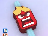 Straw Topper Angry - Inside Out-1