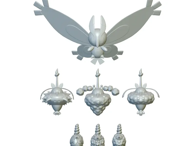 Pokemon Burmy &amp; Wormadam &amp; Mothim (#412 &amp; #413 &amp; #414)