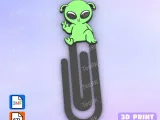 Paperclip friendly alien - bookmark-1