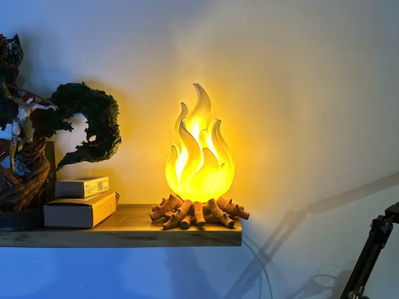 Lampe feu de camp magique pour culot E27