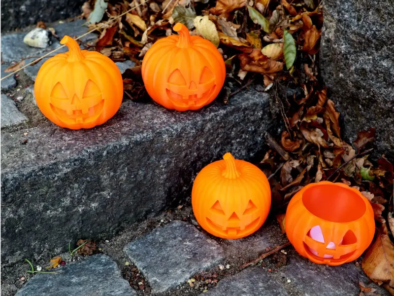 Décorations de citrouilles d'Halloween + version bougie chauffe-plat (4 versions)