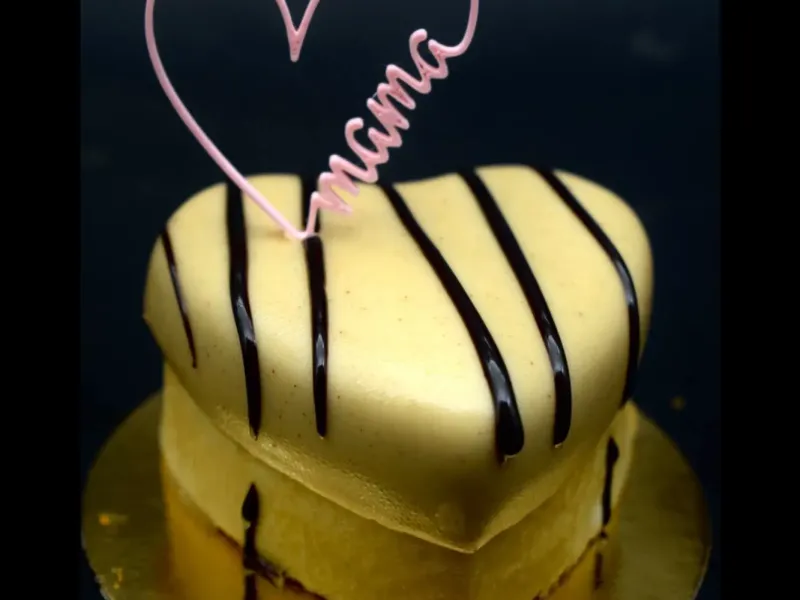 TOPPER PARA TARTAS MAMA CORAZÓN