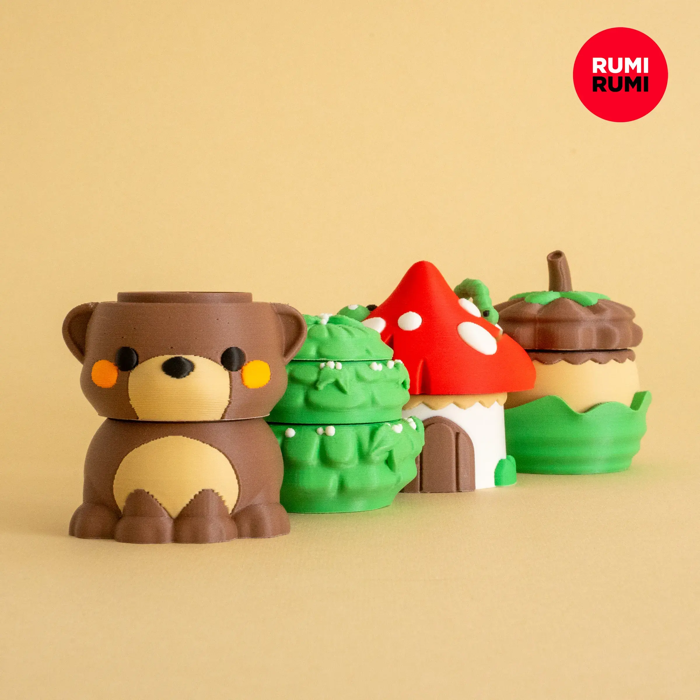 Construction Toys STL Download - Forest Stackable Rumi Blocks Set with ...