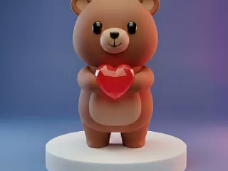 Oso con corazon