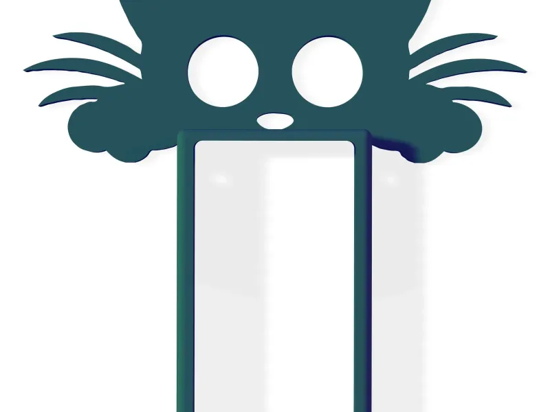 Chat qui guette-001 - Décoration pour sonnette Ring -