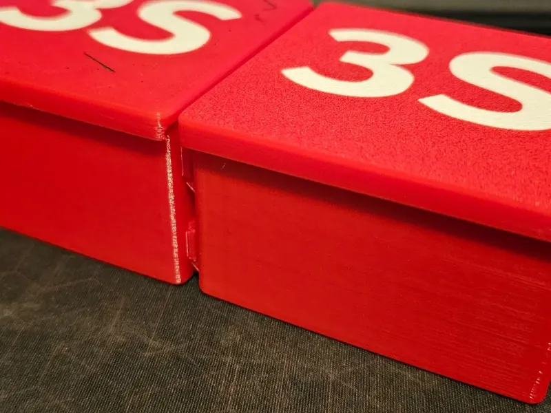 Opbergdoos met aangepaste steun voor zwaluwstaartverbinding en deksel
