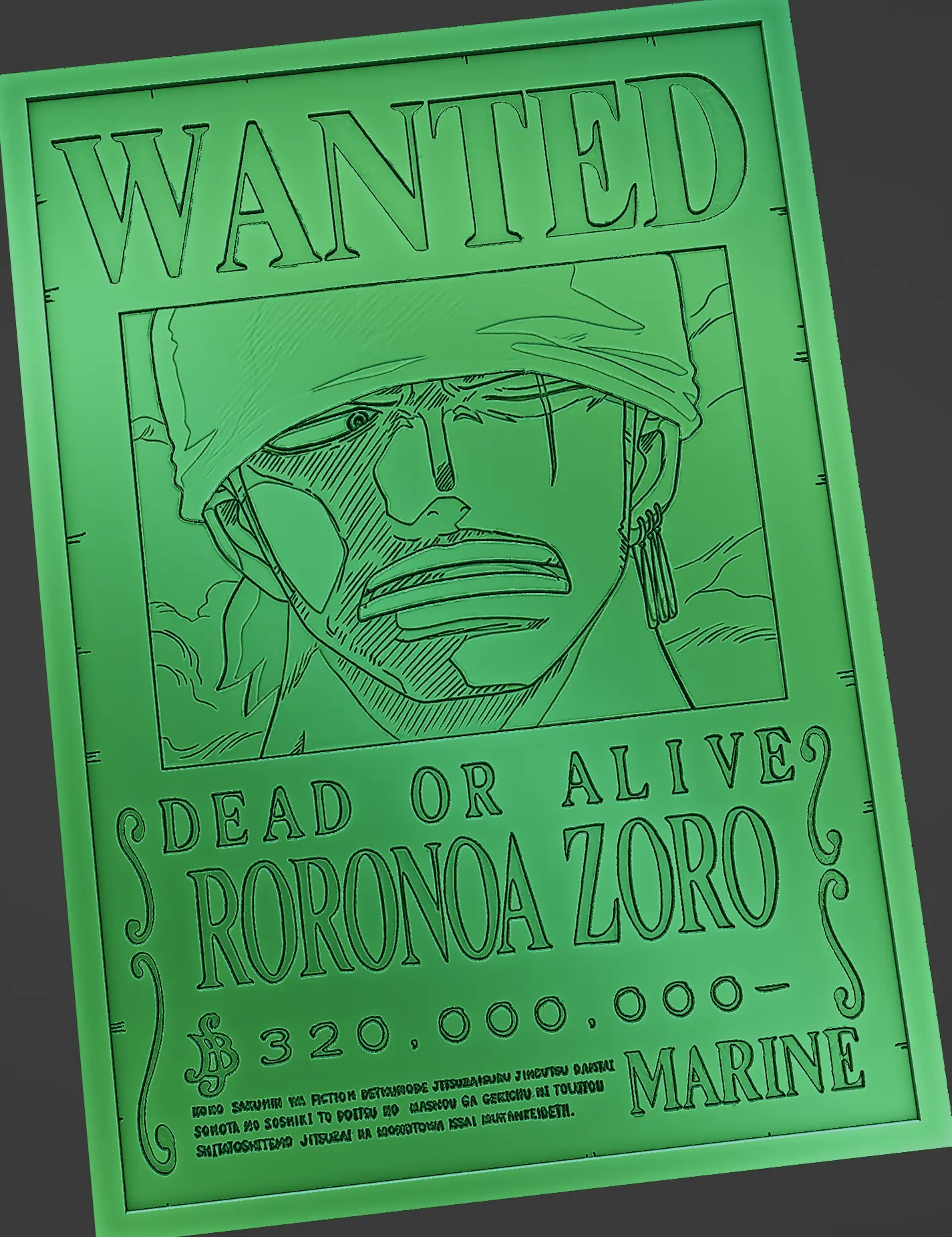 ZORO WANTED POSTER - ONE PIECE