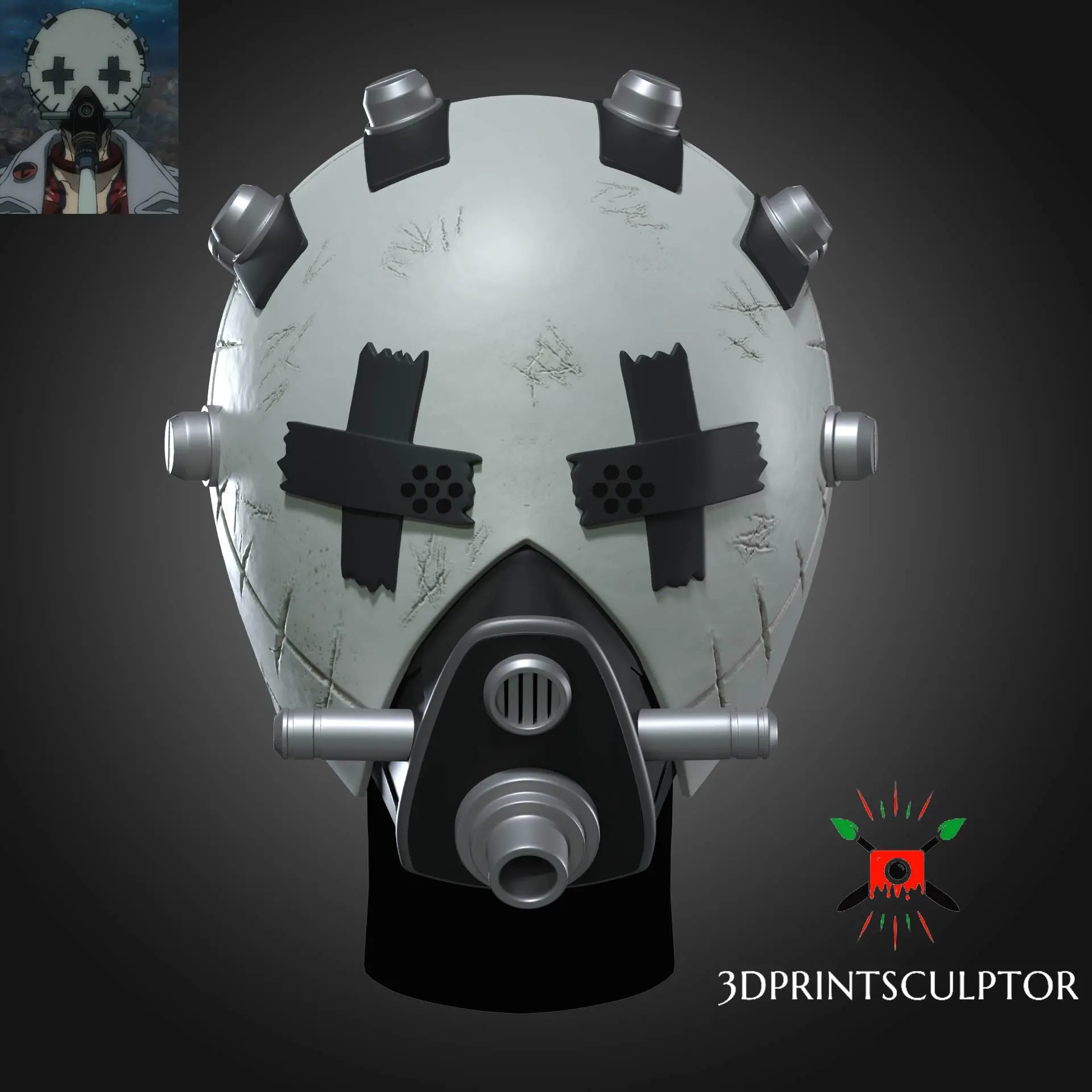 Gachiakuta Enjin Full Face Mask - For Anime Cosplay Helmet