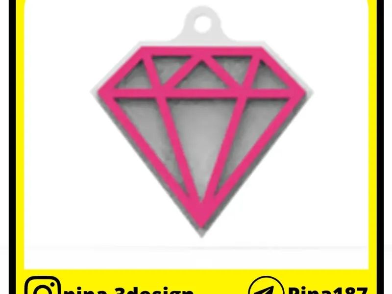 Diamond barbie keychain