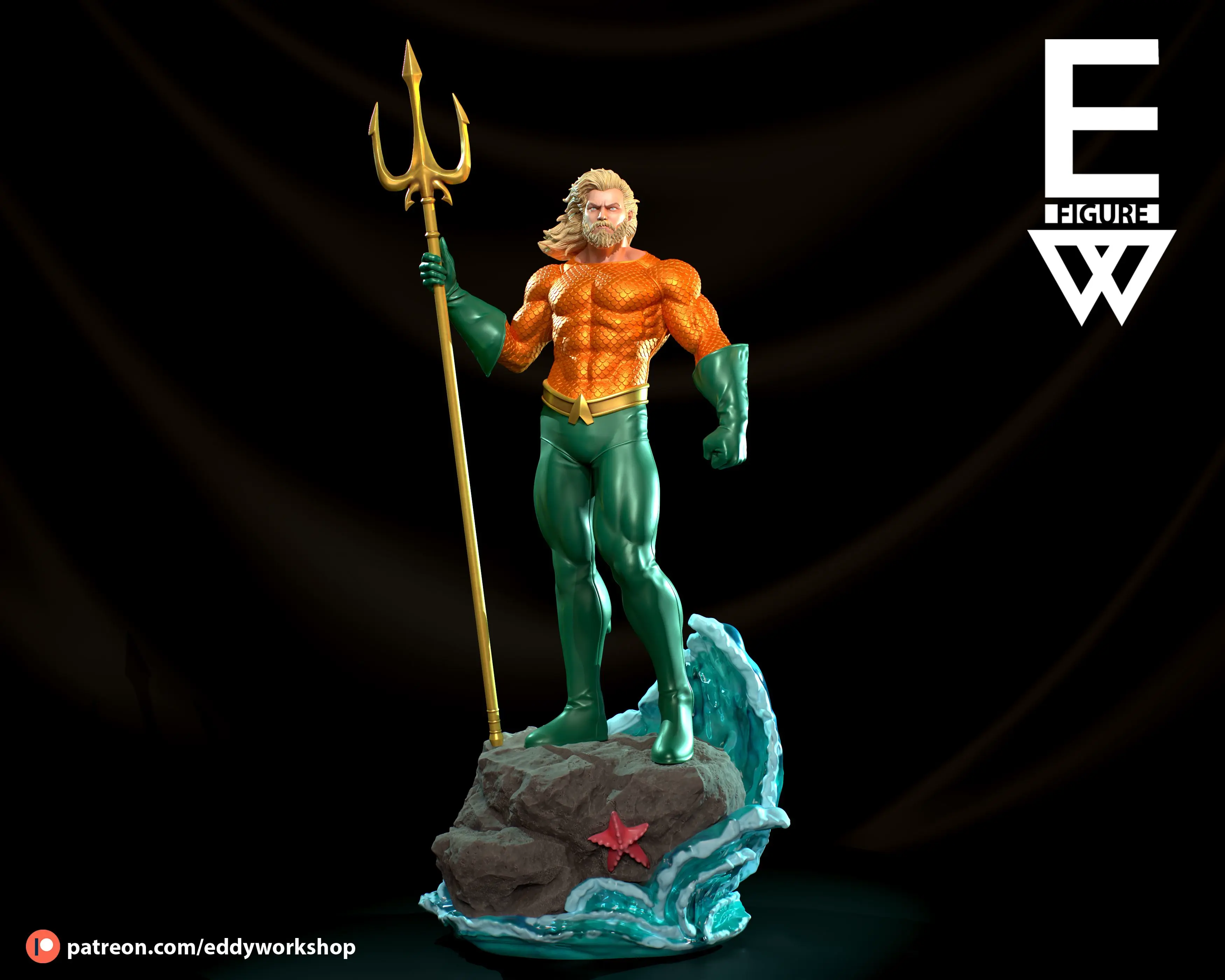Aquaman - 3D STL LISTO PARA IMPRIMIR