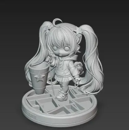 Pastel Star Desk Organizer & Chibi Stand