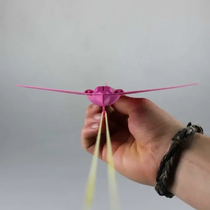 B2 Stealth Bomber Glider Powered by Rubber Band