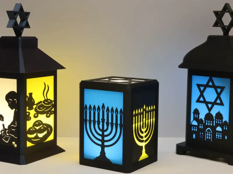 8 Medium Sized Inserts + Star Of David lantern decorator