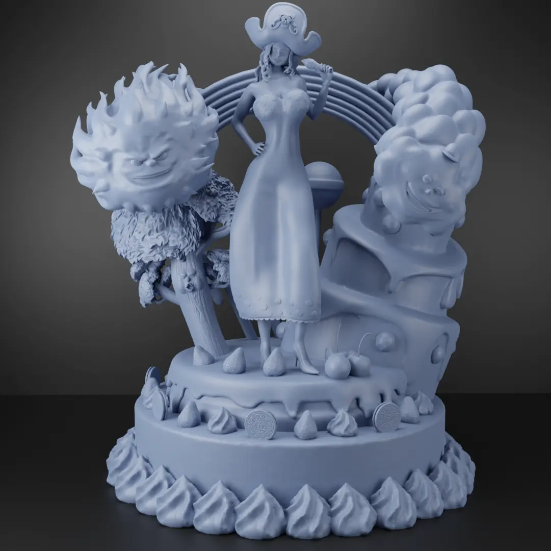 JOVEM CHARLOTTE LINLIN (BIG MOM) - PEÇA ÚNICA - IMPRESSÃO 3D