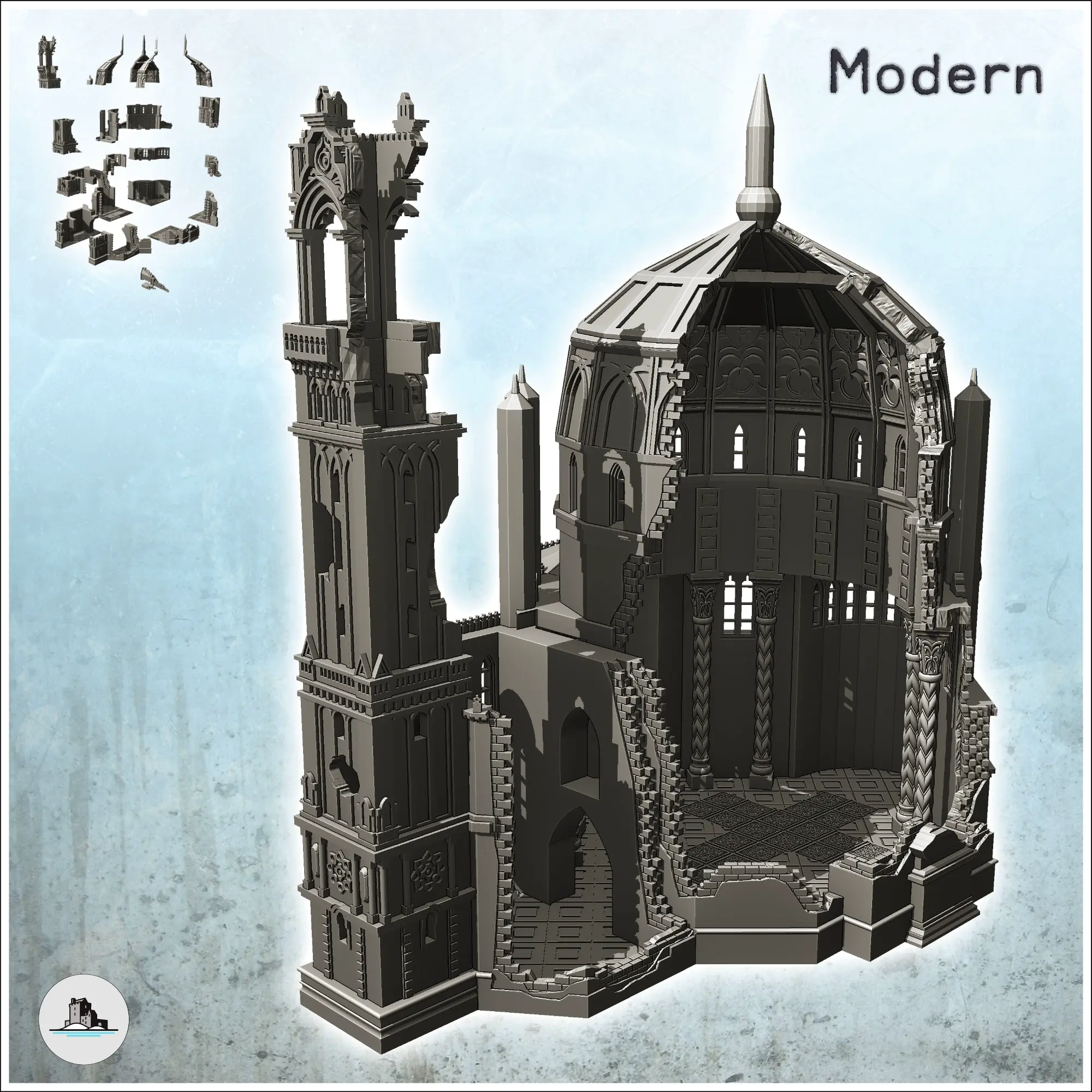 Cathedral of San Tommaso in ruins (Ortona, Italy) - miniatur