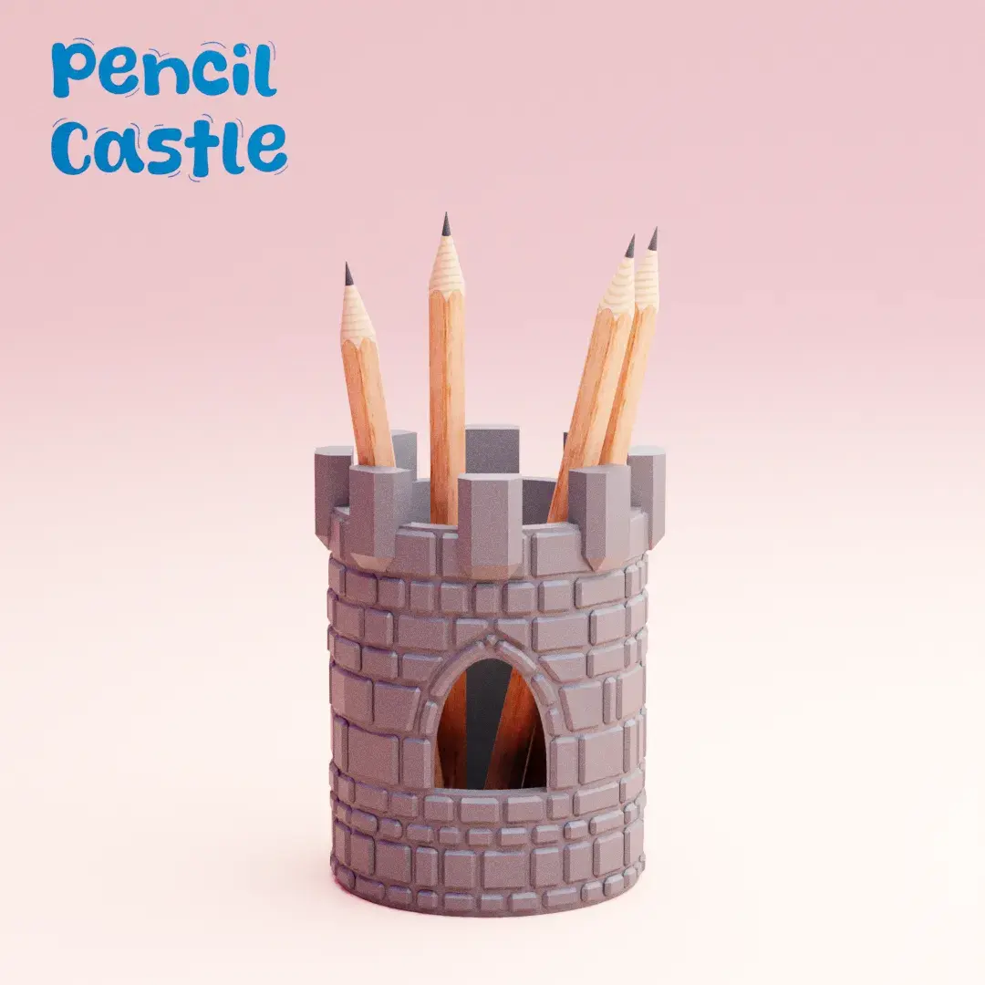 pencil holder castle
