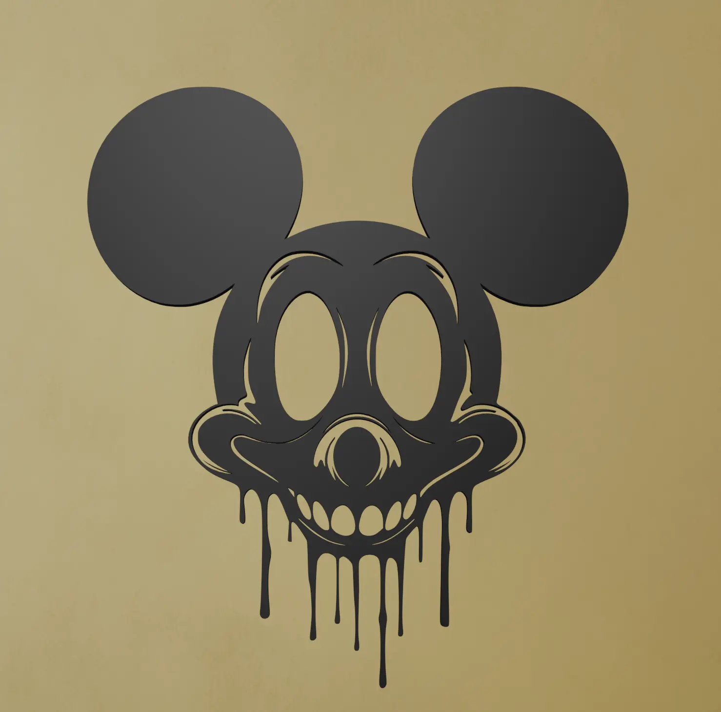 Horror Mickey Mouse Wall Art