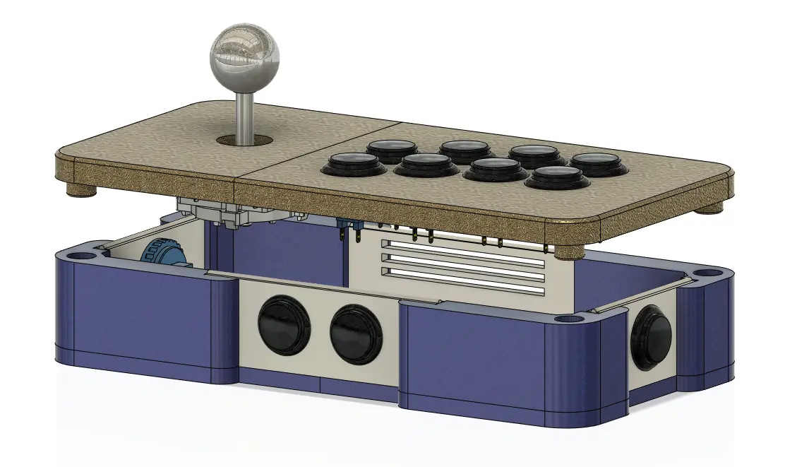 Goldenrod Arcade Stick / Fight Stick (8 botones)
