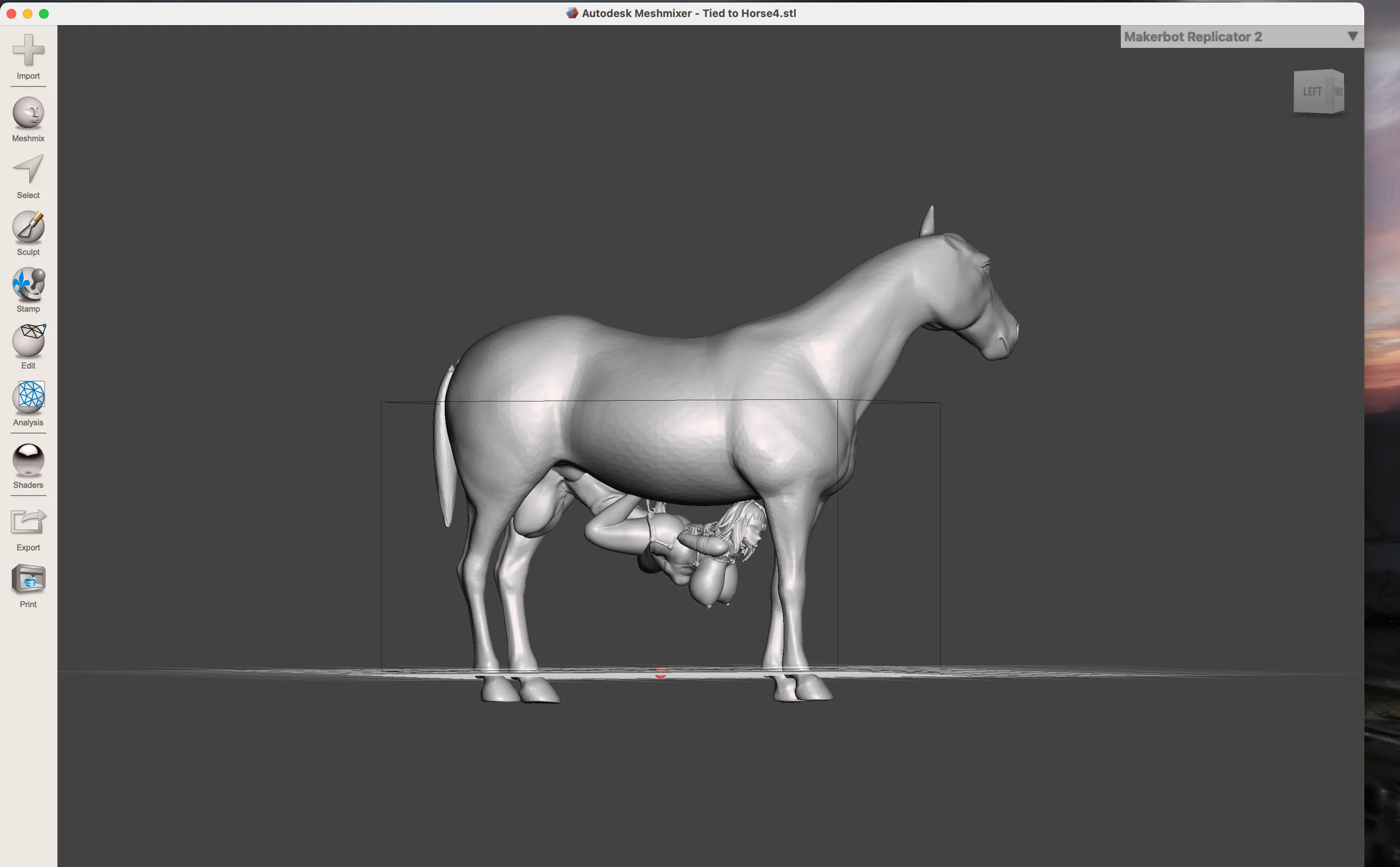 Hentai Girl tied to Horse NSFW | 3D модели скачать | Creality Cloud