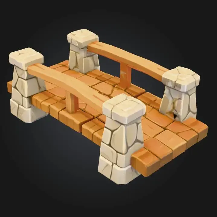 Rustic Stone Bridge D&D tabletop miniature