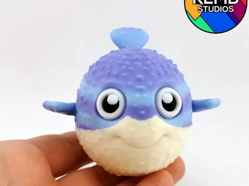 Cute Flexi Pufferfish | Print-in-place | No Support