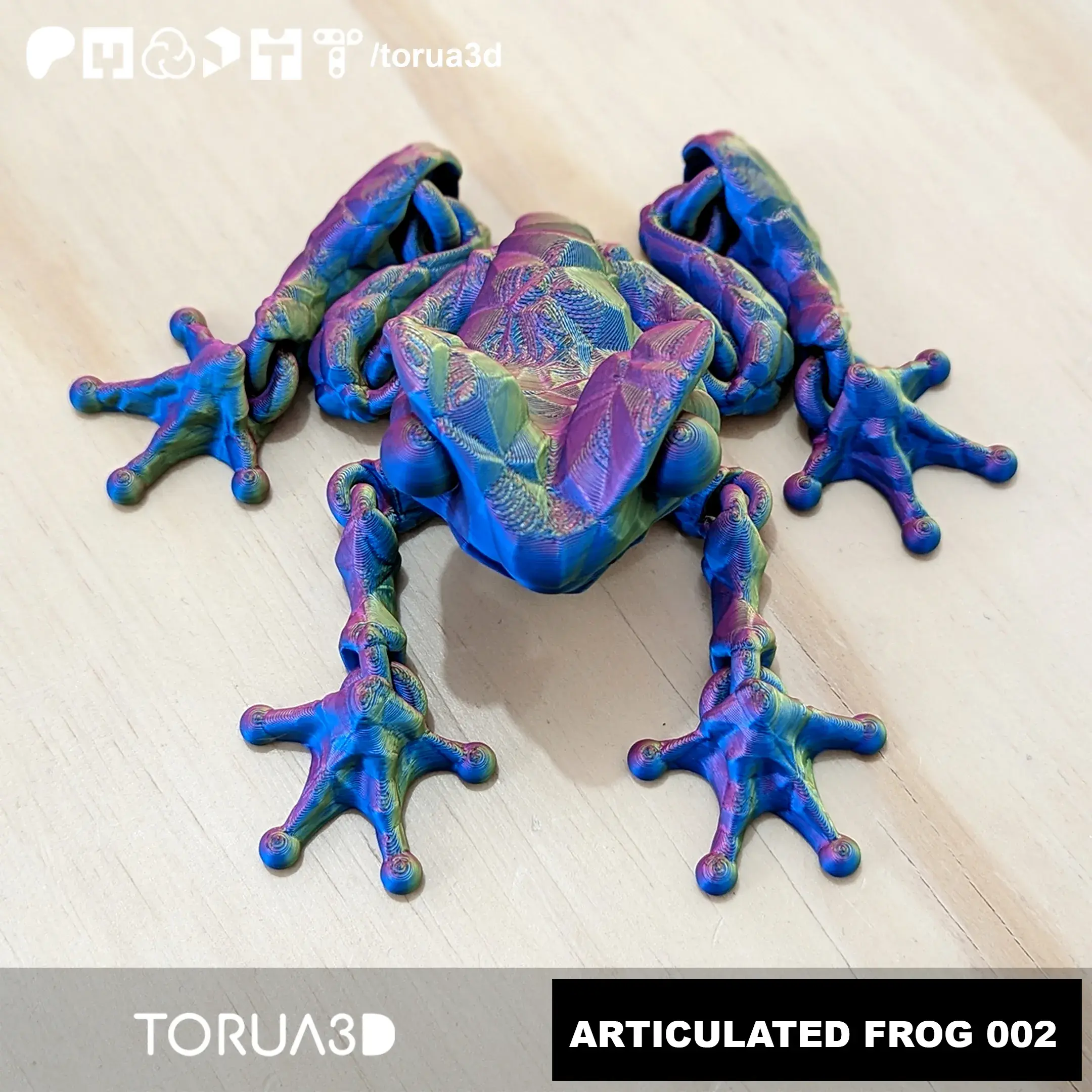 Articulated Frog 002 - Print in place - STL