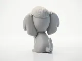 Cute Elephant Figurine Chibi Animal 3D Printable-3