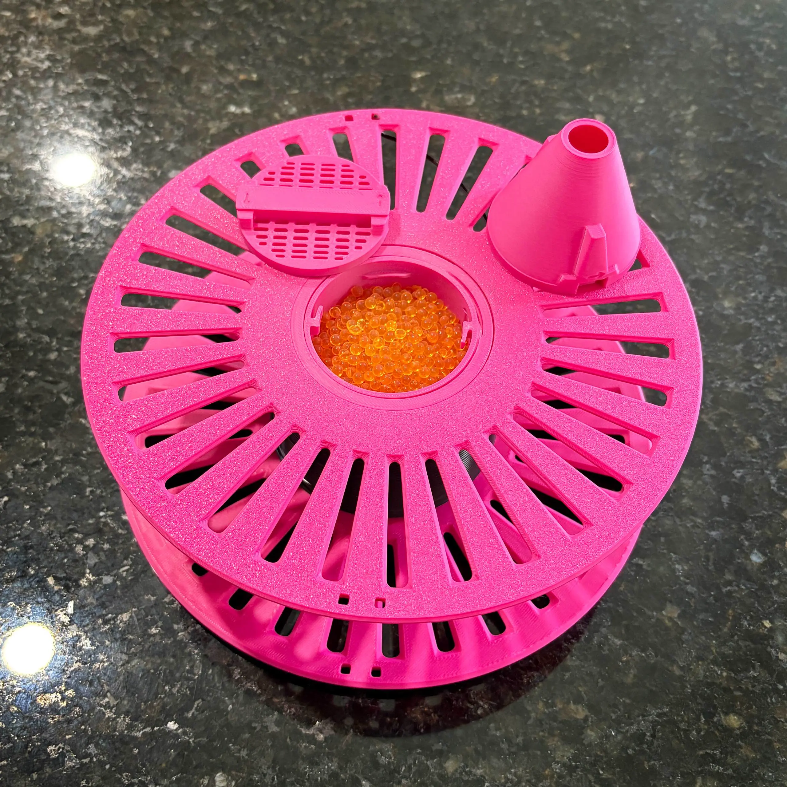 Filament Spool with silica Beads storage