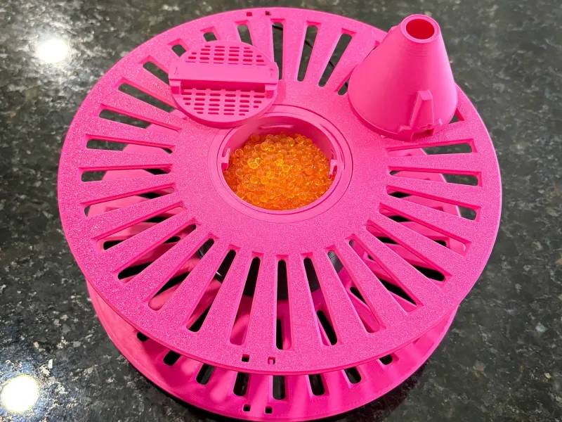 Filament Spool with silica Beads storage