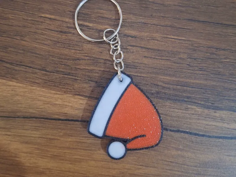 Santa Hat Keychain