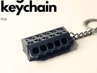 Engine block V10 keychain