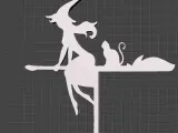 door frames halloween witch flying-0