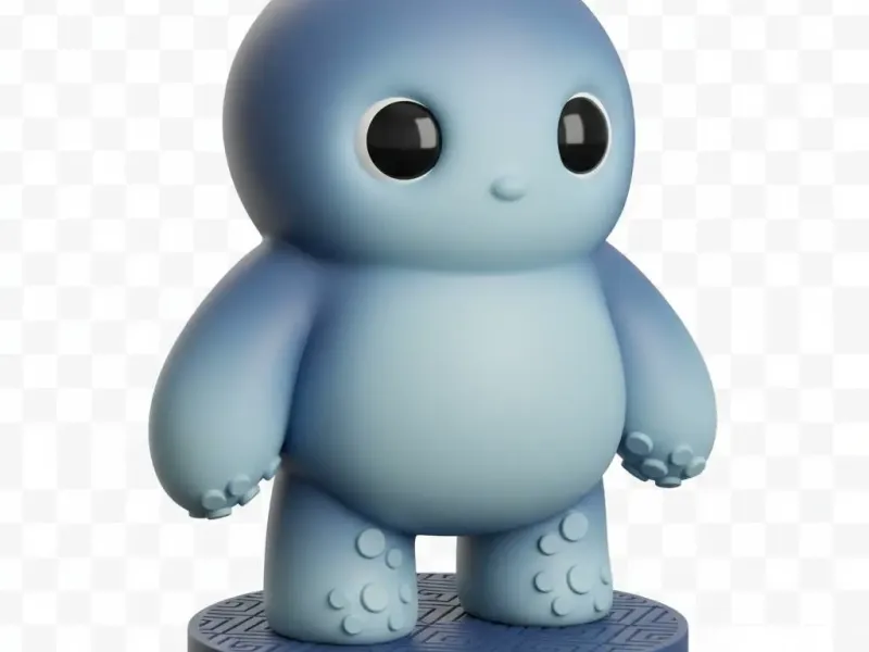 💠 Azure Pebblekin – Minimal Guardian Creature