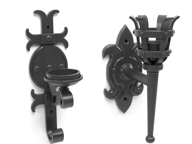 Medieval wall lamps