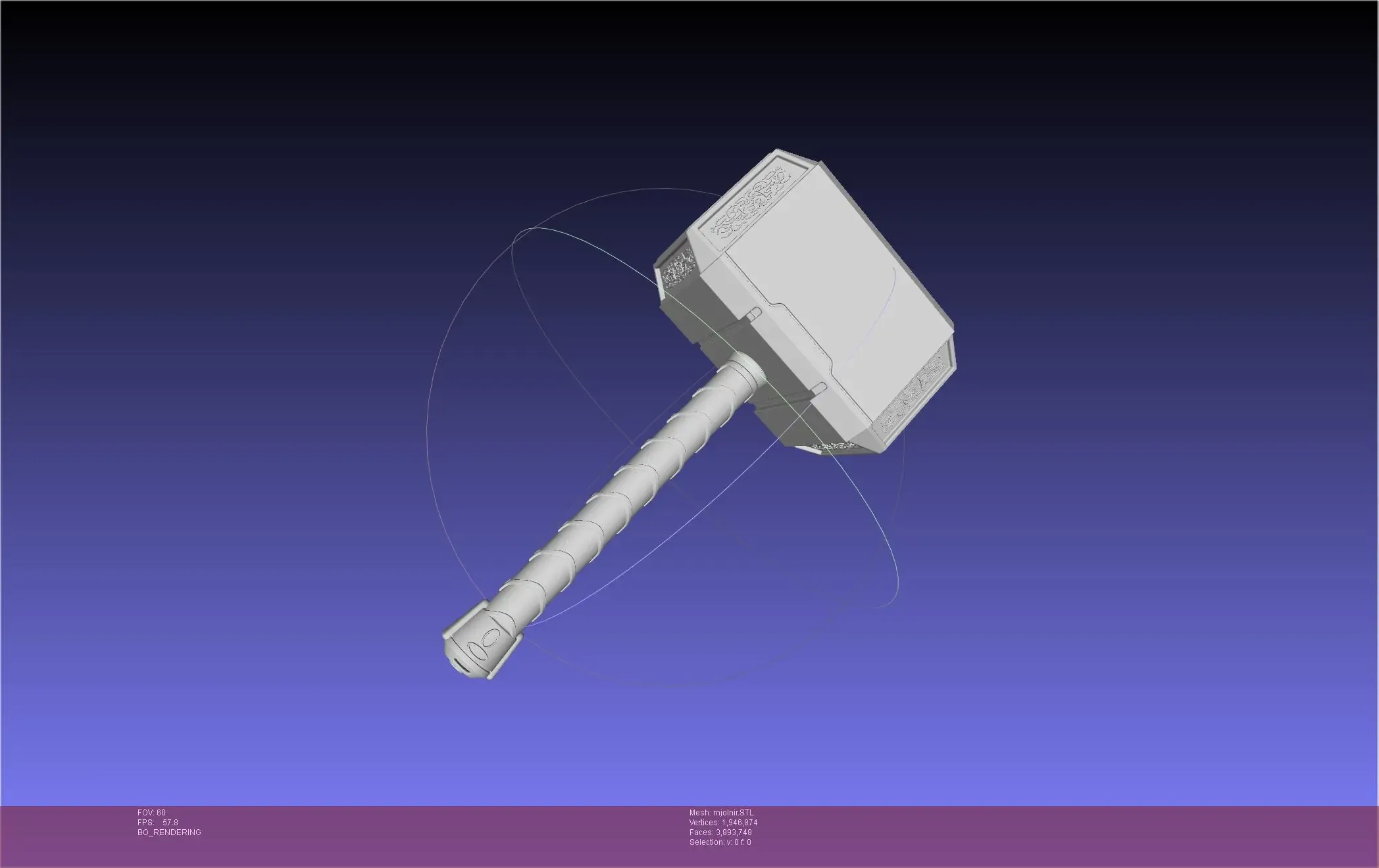 Thor Mjolnir Hammer Basic Printable Model