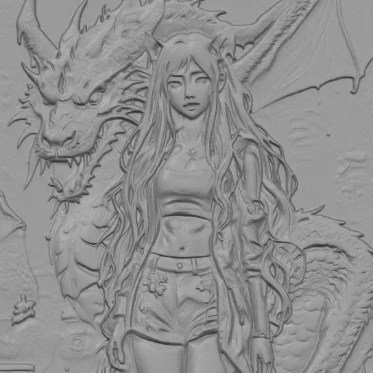Yuna&Vaelthrax - relief sculpture