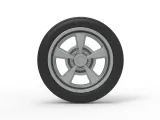 Front wheel of old school dragster Version 2 Scale 1:25-4