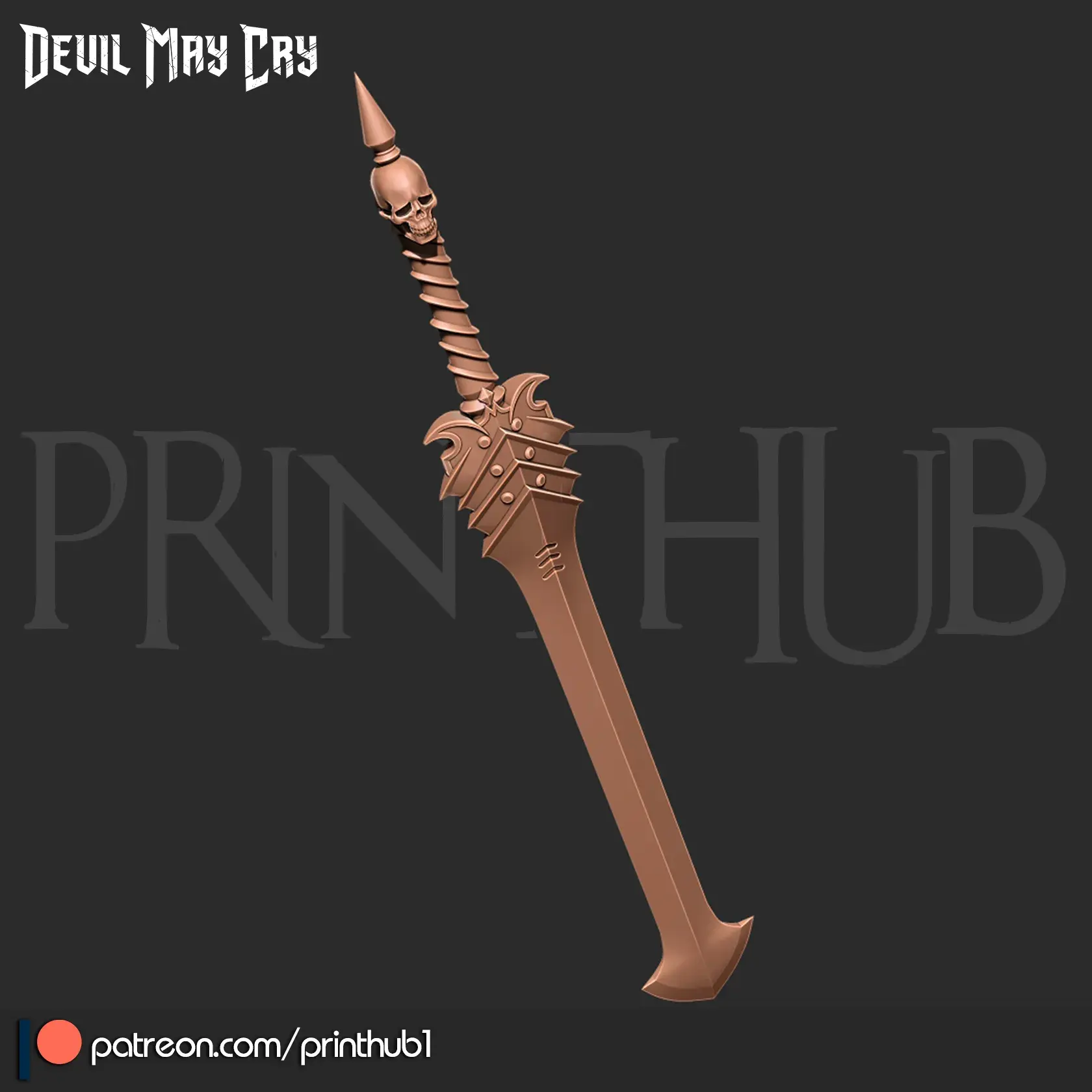 Baul & Modeus swords from devil may cry 2007 for cosplay stl