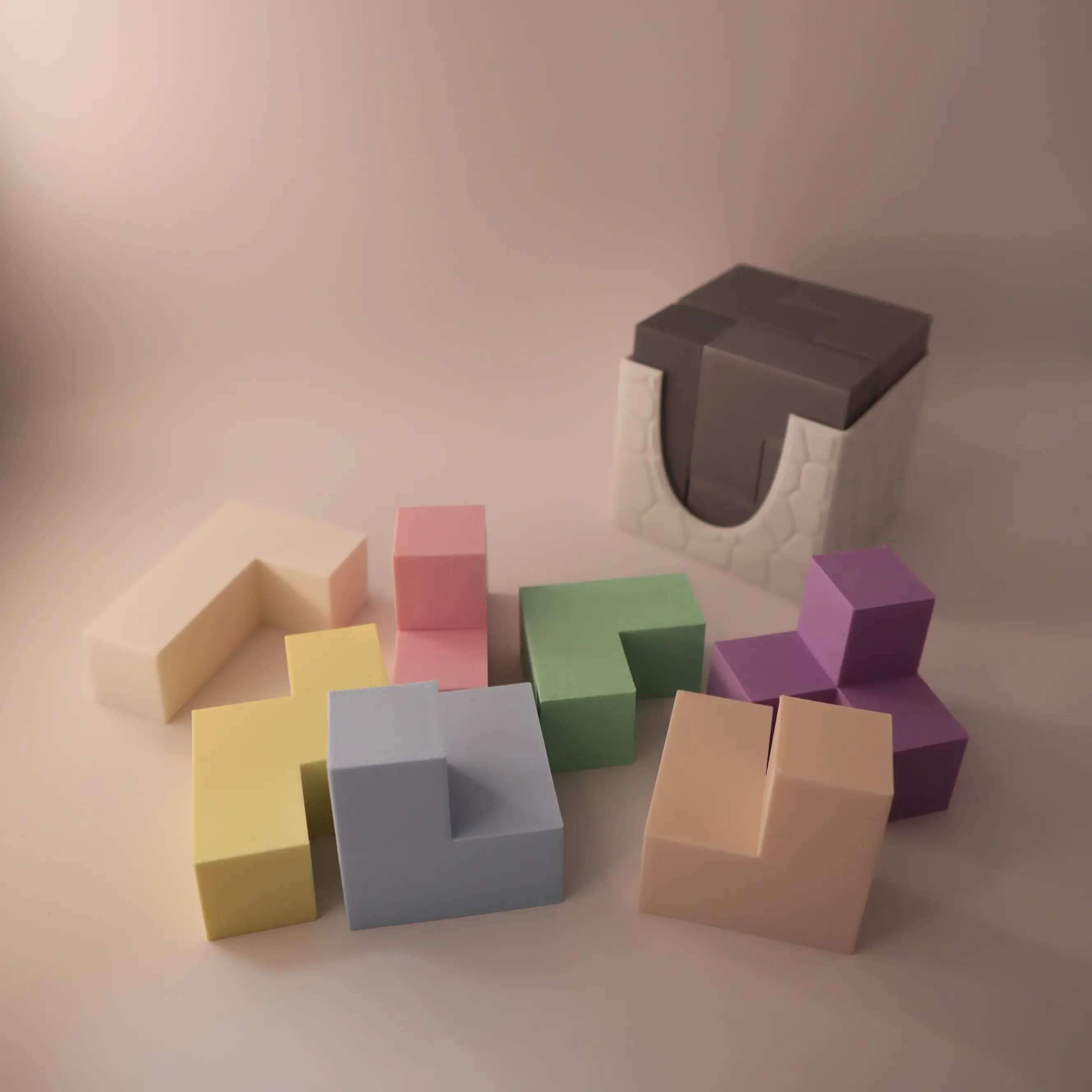 Puzzle Cube Brain-Teaser with Case