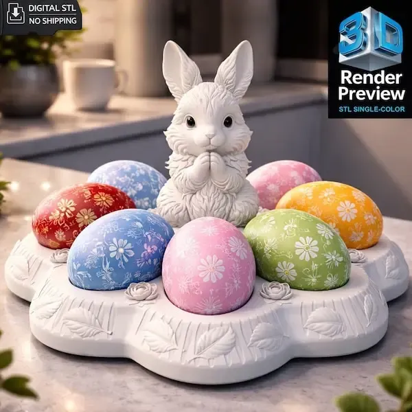 Easter Bunny Egg Holder STL