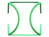 Wireframe Shape Geometric Twisted Cube-1